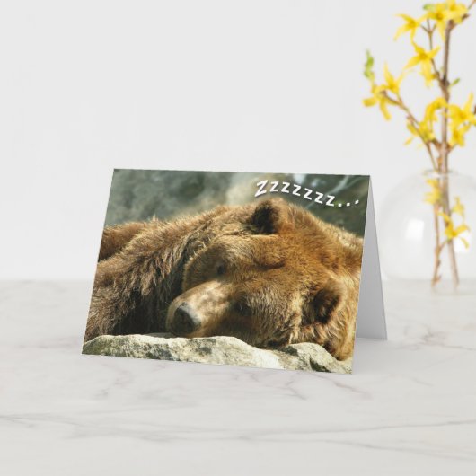 昼寝タイムベア カード (黄色い花)