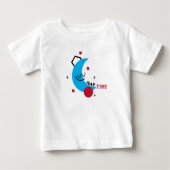 昼寝タイムムーンマンガ ベビーTシャツ (正面)
