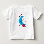 昼寝タイムムーンマンガ ベビーTシャツ (裏面)