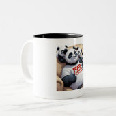 昼寝チャンピオンパおもしろいンダパパスリープ ツートーンマグカップ (正面左)