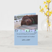 昼寝チョコレートラボすべての行事グリーティングカード カード (黄色い花)