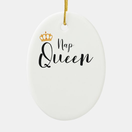 昼寝ーおもしろいラバーティーンティーンガールズ女性昼寝ギフト セラミックオーナメント (正面)
