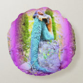 昼寝人魚の丸い装飾用クッション ラウンドクッション (裏面)