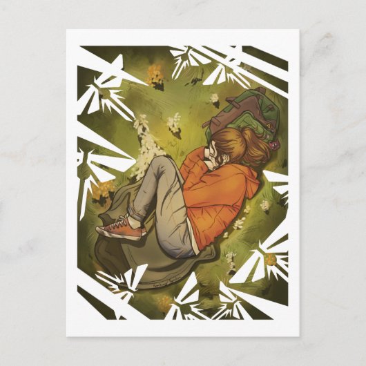 昼寝付きエリー ポストカード (正面)