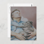 「昼寝仲間」イタリアンGreyhoundはがき ポストカード (正面/裏面)