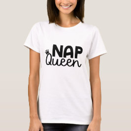 昼寝女王の王冠 冗談 Tシャツ