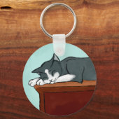 昼寝子猫 キーホルダー (正面)