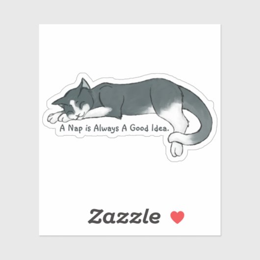 昼寝子猫 シール (シート)