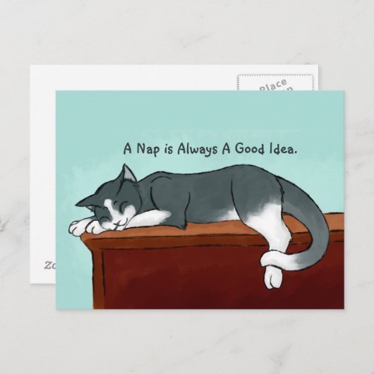 昼寝子猫 ポストカード (正面/裏面)