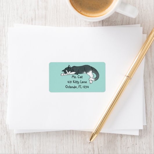 昼寝子猫 ラベル (インサイチュ)