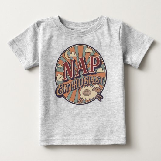 昼寝愛好家 ベビーTシャツ (正面)