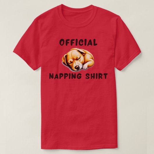 昼寝用のシャツドッグ Tシャツ (デザイン正面)