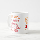 昼寝親愛は、私が子供の頃に君に意地悪してごめんなさい コーヒーマグカップ (正面左)