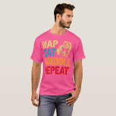 昼寝食べウォドルウォンバットオーナーオーストラリア動物 Tシャツ (正面フル)