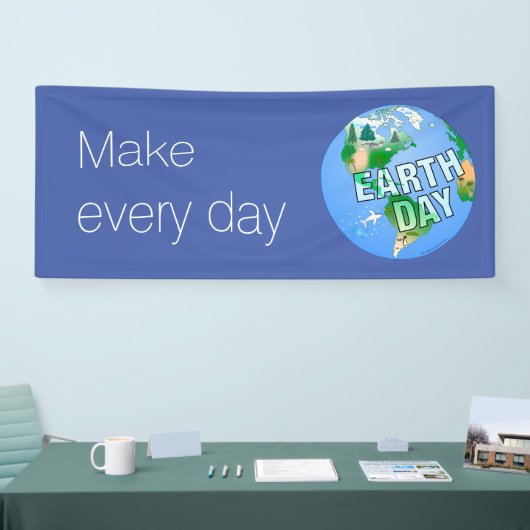 昼間のアースデー 横断幕 (トレードショー)