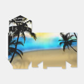 昼間のビーチとヤシの木の熱帯性好重箱 フェイバーボックス (折り畳みなし)