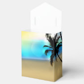 昼間のビーチとヤシの木の熱帯性好重箱 フェイバーボックス (オープン)