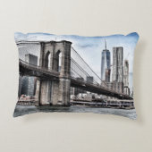 昼間のブルックリン橋 アクセントクッション (裏面)