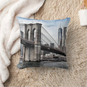 昼間のブルックリン橋 クッション (ブランケット)