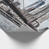 昼間のブルックリン橋 ラッピングペーパー (角)