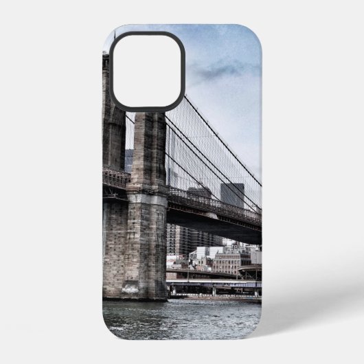 昼間のブルックリン橋 iPhoneケース (裏面)