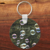 昼間のモノグラムのキーチェーン中のバブル キーホルダー (正面)