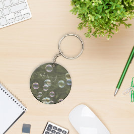 昼間のモノグラムのキーチェーン中のバブル キーホルダー