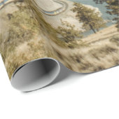 昼間の山の緑の木 ラッピングペーパー (ロールコーナー)