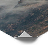 昼間の山脈の写真 ポスター (角)