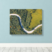 昼間の樹木の空中写真 キャンバスプリント (インサイチュ (ウッドフロア))