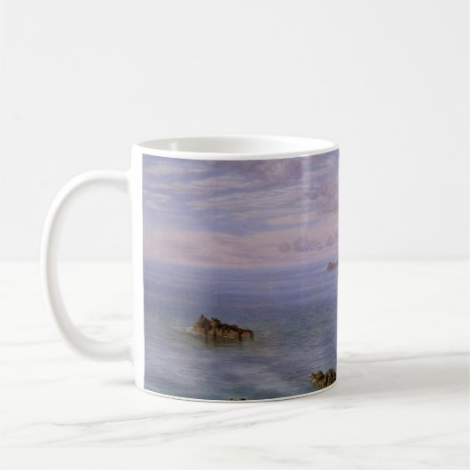 昼間の水の体上での褐色岩の形成 コーヒーマグカップ (左)