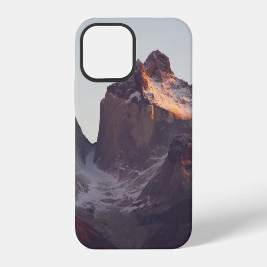 昼間の氷河の山々 iPhoneケース (裏面)