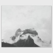 昼間の白雲の下の山 ラッピングペーパー (フラット)