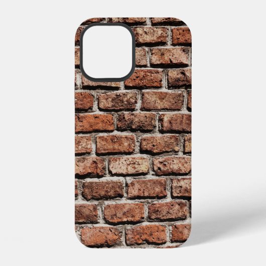 昼間の茶色のレンガの壁 iPhoneケース (裏面)