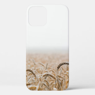 昼間の茶色の小麦畑 iPhone 12ケース
