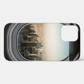 昼間の都市の飛行機の窓からの眺め Case-Mate iPhoneケース (裏面 (横))