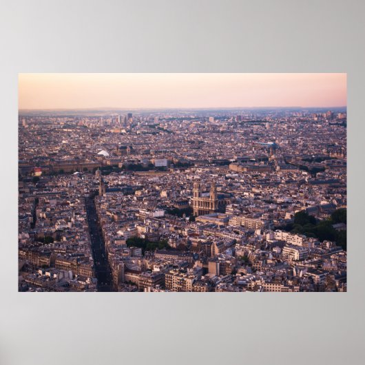 昼間の都市建物の空中眺め ポスター (正面)