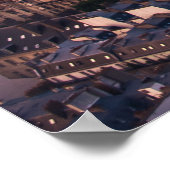 昼間の都市建物の空中眺め ポスター (角)