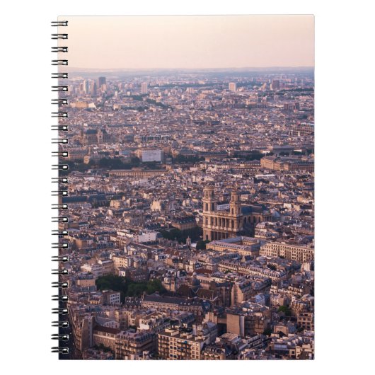 昼間の都市建物の航空写真 ノートブック (正面)