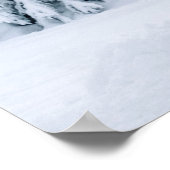 昼間の雪に覆われた木 ポスター (角)