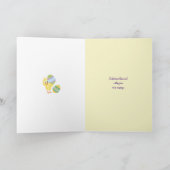 昼間挨拶カラフルカードを持つ カード (内部)