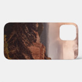 昼間曇り空の下の茶色の岩山 Case-Mate iPhoneケース (裏面 (横))