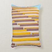 昼間用黄色コンクリート建物 アクセントクッション (正面(垂直))