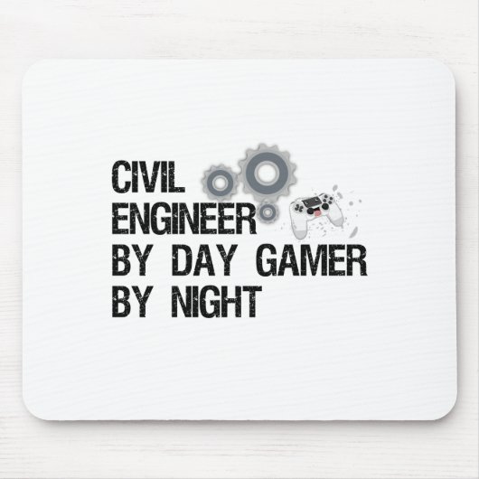 昼間賭博者の土木技師 マウスパッド (正面)