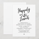 昼食の後、幸いにも結婚の駆け落ち 招待状 (正面/裏面)