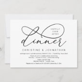 昼食の後、幸いにも結婚の駆け落ち 招待状 (正面)