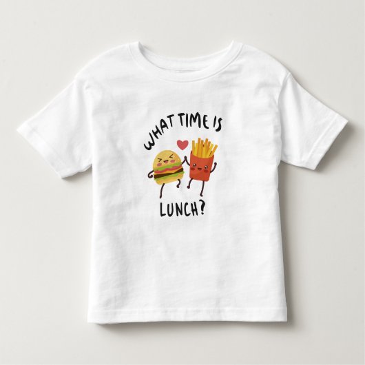 昼食は何時だ トドラーTシャツ (正面)