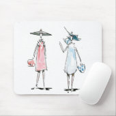 昼食を共にする女性マウスパッド マウスパッド (マウス)