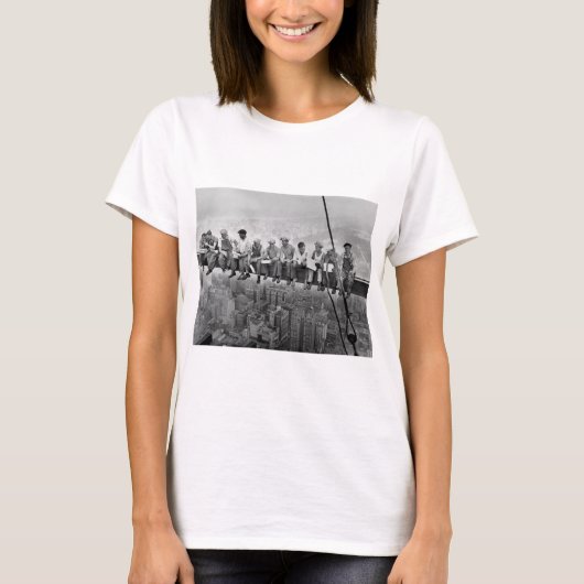 昼食を超高層ビルの上に Tシャツ (正面)