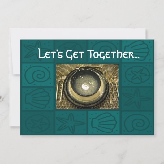 昼食ディナーパーティの招待状 招待状 (正面)